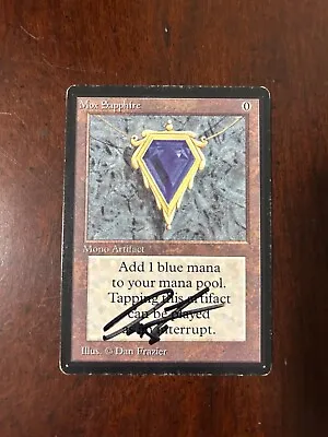 Mox Sapphire | MtG Magic Beta Edition | English | Moderately Played (MP) Signed • $8415