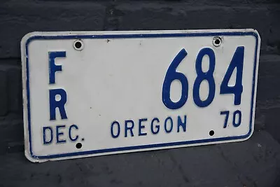 1970  OREGON   License Plate **   BLUE ON WHITE    ** '70 ORE  FR • $19.99