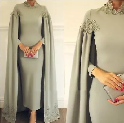 Elegant Mother Of The Bride Dresses Ankle Length With Cape Groom Godmother Dress • $138