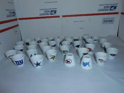 $7.95 • Buy 1 Nfl Football Mini Porcelain Shot Glass/cup You Choose Team + 5 Bonus Cards