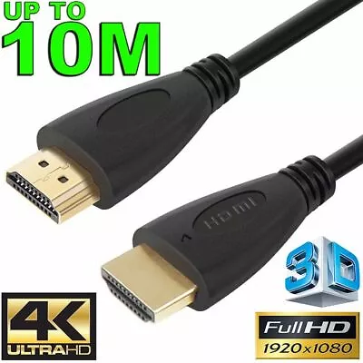 $4.39 • Buy HDMI Cable V2.0 3D Ultra HD TV 4K 2160p 1080p High Speed With Ethernet HEC | ARC
