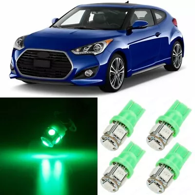 10 X GREEN Interior LED Lights Package For 2012 - 2017 Hyundai Veloster +TOOL • $11.99