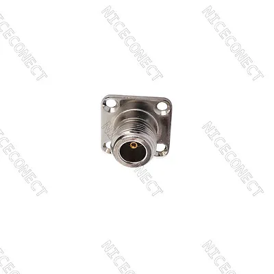 N Solder Jack 4 Hole Panel Mount Connector Semi Rigid .141  Cable RG402 Straight • $1.95