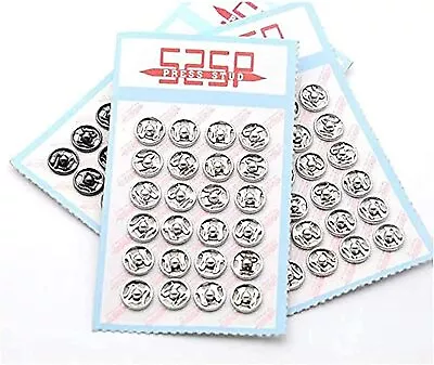 288sets/lot Sew-on PressSnap Buttons Metal Snap Fastener Buttons Press Button • $9.94