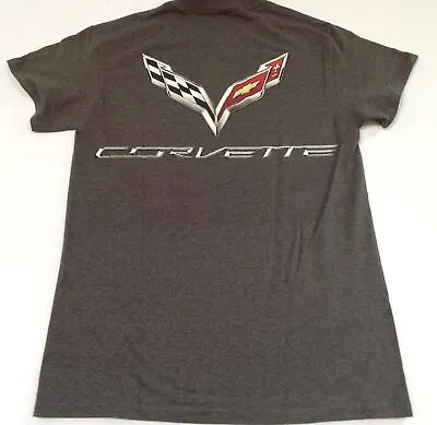 Mens Gray Corvette C6 Emblem Logo T-shirt Shirt S Small • $12