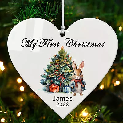 Personalised Baby's First Christmas Bauble For Baby Girl Boy Tree Ornament Gift • £3.99