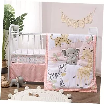  Crib Bedding Set For Baby Girls Wildest Dreams 3 Pieces  • $66.06