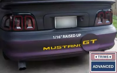 YELLOW Bumper Raised Letters Compatible With 1994-1998 Mustang GT Models • $18.99