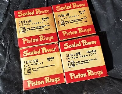 Vintage Sealed Power New Old Stock NOS Piston Rings Set 2x TF-10 IB-10 HD-20  • $59.90