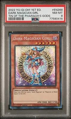 Yugioh! PSA 8 2022 Dark Magician GIrl MP22-EN268 Secret Rare (STOCK PHOTO) • $18.66