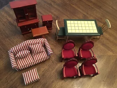 Melissa & Doug Misc Dollhouse Furniture Lot (12)pieces W/Bonus Advertising Minis • $22