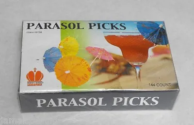 144 Piece UMBRELLA PARASOL PICKS Cocktail Martini Olive Sword Flair TIKI DRINKS • $16.95