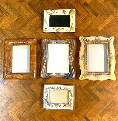 Lot Of 5 Vintage One-Of-A-Kind Picture Frames Three 5 X 7 And Two 5 X 3 • $29.95