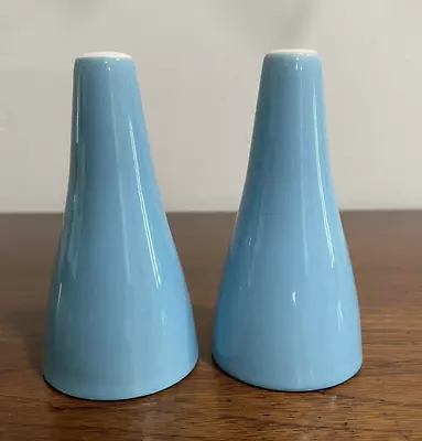 MCM Teal Blue Tapered Salt & Pepper Shakers With Stoppers Classic! • $18.99