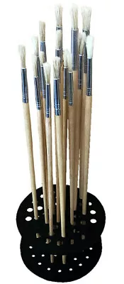 £15.44 • Buy 45 Slot Artist Paint Brush Holder Bob Ross Wall Mounted Freestanding Black Metal