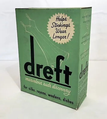 Vintage 1940s NOS Unopened Giant Size Dreft Detergent Advertising Box • $49.99