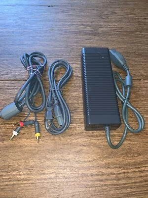 $19.90 • Buy MICROSOFT Xbox 360 175w Power Brick AC Adapter PB-2171-02M1  OEM + Video Cable
