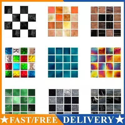 10pcs/set 10cm Retro Pattern Floor Tiles Wall Stickers Bathroom Kitchen Decor • $11.76