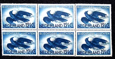 Netherlands Scott #C11 Block Of 6 - Crow In Flight - Mint NH #N228 • $1.89