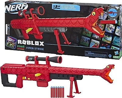 Nerf Roblox Zombie Attack: Viper Strike Nerf Sniper-Inspired Blaster With Scope • $100.18