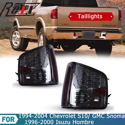 Chrome Smoke LED Tail Lights For 1997-2004 Chevy S10/GMC Sonoma Brake Lamps PAIR • $86.99