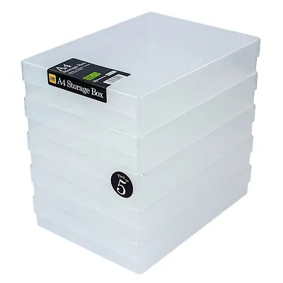 £23.99 • Buy Pack Of 5 WestonBoxes A4 Storage Box For Paper, Card And Craft Items 