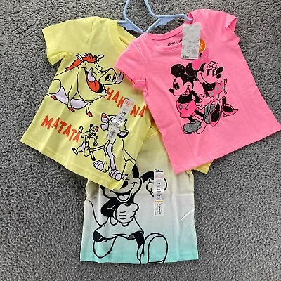 NWT Jumping Beans DISNEY Girls Lot Of 3 T Shirts Size 18M Minnie Mouse Lion King • $25