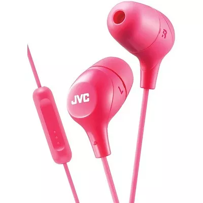 JVC HAFX38MP Marshmallow Inner-Ear Headphones With Microphone (Pink) • $10.96