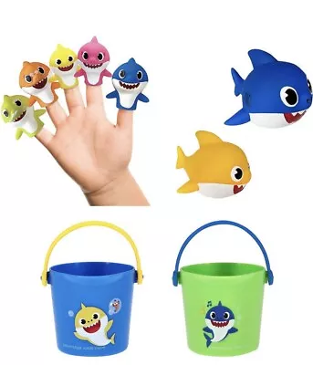 Baby Shark Pinkfong BABY SHARK New 10 Pc Bath/Pool Toy Play Set Finger Puppets + • $9