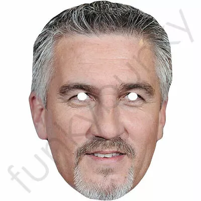 Paul Hollywood Chef Celebrity Card Face Mask - Ready To Wear - Fancy Dress • £1.49