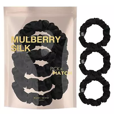 Mulberry Silk Hair Scrunchies Luxurious Ponytail Holder Hair Ties Bridesmaid • £9.99