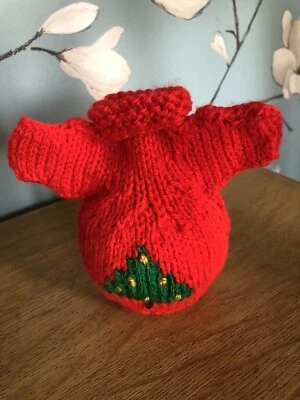 Knitted Christmas Jumper. Chocolate Orange Cover Handmade Christmas • £3.50