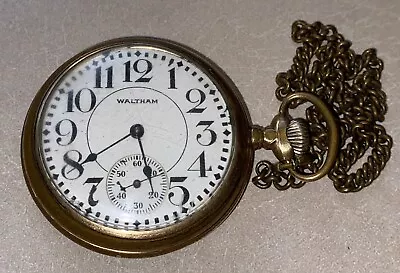 Antique 1900s Waltham ROYAL 16S 14k Gold -Filled- Mens POCKET WATCH • $149.99