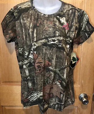 NEW W/TAGS Womens Mossy Oak Breakup Infinity Camo Short Sleeve T-Shirt SIZE XL • $9