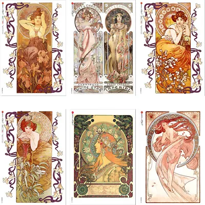 Paper Designs - Decoupage Rice Paper Super A4 Sheet - ALPHONSE MUCHA • £3.49