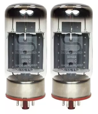 1ea. MATCHED PAIR SVETLANA 6550C POWER VACUUM TUBES BRAND NEW IN BOX • $239.95