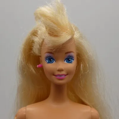 Barbie Glitter Hair Doll 1994 Long Blonde Hair SuperStar Ring Nude 10965 • $7.49
