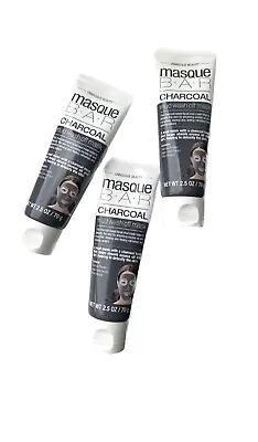 3 X Charcoal Mud Wash Off Detox Purifying Black Clay Face Mask Masque Bar 70Gr • £8.49