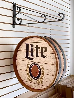 Miller Lite Beer Barrel Pub Sign Collectible Advertising Nib Miller Coors Co. • $15.50