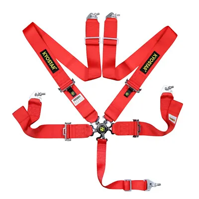 KYOSTAR 5-Point Camlock Quick Release Racing Seat Belt Harness AVT 3 Inch Red • $89.88