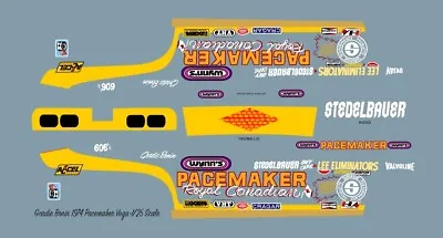 1/25 Gordie Bonin Pacemaker 1974 Vega Funny Car Decal/atlantis/revell/mpc/amt • $20