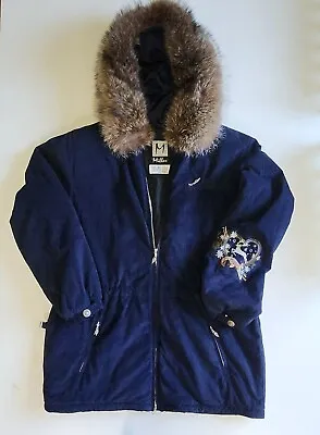 M-miller Women  Coat Hoodie Navy Blue  Size M USED • $45