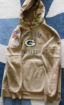 Nike  Dri Fit Green Bay Packers Salute To Service 2019 Team Issued Hoodie Medium • $24.49