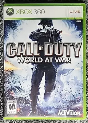 CALL OF DUTY: WORLD AT WAR (Xbox 360 2008) GAME COMPLETE With MANUAL TESTED VG • $16.80