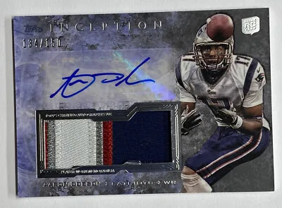 2013 Topps Inception Aaron Dobson Rookie Auto 4 Color Relic 134/150 • $4