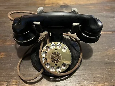 1930’s Western Electric D1 / 102 Dial Rotary Desk Telephone Phone E1 Handset • $115