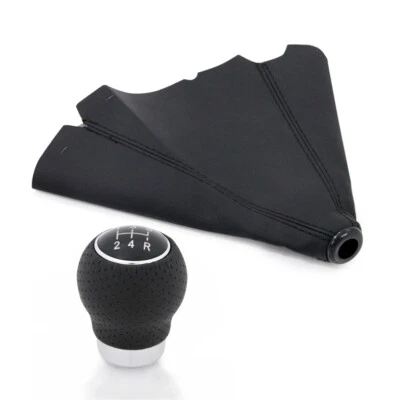 $15.25 • Buy 5-Speed Manual Shift Knob Leather Boot Cover Ball Leather Shifter Gear Lever