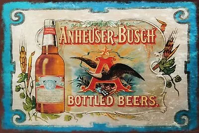 £3.49 • Buy Budweiser Advertisement Bottled Beer Vintage Retro Style Metal Sign, Bar, Pub