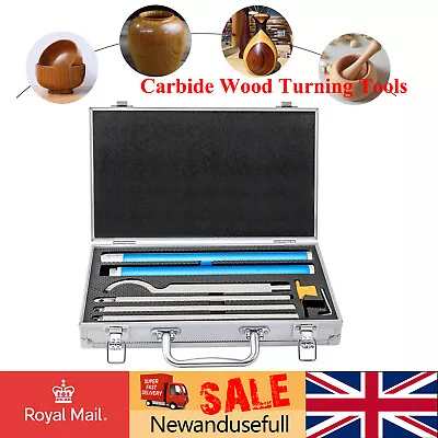 Carbide Wood Turning Tools Set Wood Lathe Tool Rougher Turning Chisels +Suitcase • £60