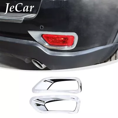 Chrome Rear Fog Light Lamp Decor Cover Trim Bezels For Jeep Grand Cherokee 11-20 • $26.39